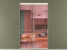 Перегородка Formato внутри проёма 2 створки