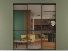 Перегородка Formato внутри проёма трёхстворчатая