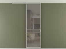 Перегородка Формато вдоль стены на потолок 1 створка