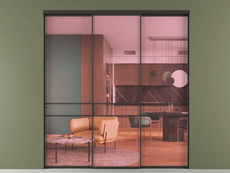 Перегородка Formato внутри проёма 3 створки