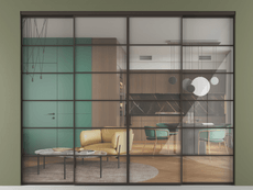 Перегородка Формато внутри проёма 4 створки