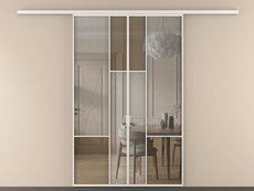 Перегородка Mosaic вдоль стены 2 створки