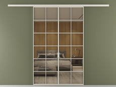 Перегородка Формато вдоль стены 2 створки