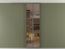 Перегородка Формато вдоль стены на потолок 1 створка