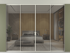 Перегородка Formato внутри проёма скрытое крепление в потолок 4 створки