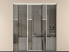 Перегородка Мозаик внутри проёма 3 створки