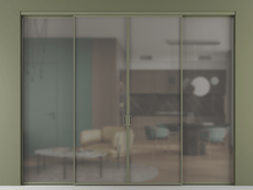 Перегородка Formato внутри проёма 4 створки