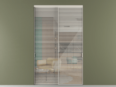 Перегородка Formato внутри проёма 2 створки