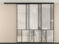 Перегородка Mosaic вдоль стены телескопик синхро 3