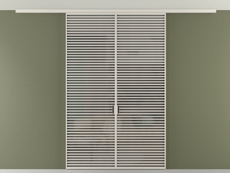 Перегородка Формато вдоль стены на потолок 2 створки