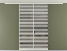 Перегородка Формато вдоль стены на потолок 2 створки