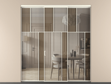 Перегородка Mosaic внутри проёма трёхстворчатая