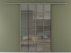 Перегородка Formato вдоль стены 2 створки