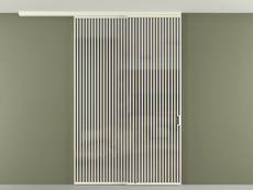 Перегородка Формато вдоль стены на потолок 2 створки с синхронным механизмом