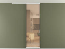 Перегородка Формато вдоль стены на потолок 1 створка