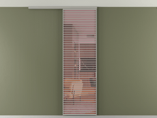 Перегородка Formato вдоль стены на потолок 1 створка