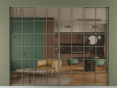 Перегородка Формато внутри проёма 4 створки