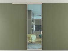 Перегородка Формато вдоль стены на потолок 1 створка