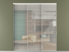 Перегородка Формато внутри проёма 3 створки с синхронным механизмом