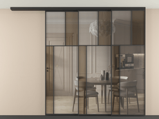 Перегородка Mosaic вдоль стены телескопик синхро 3