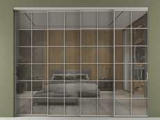 Перегородка Формато внутри проёма 4 створки с синхронным механизмом