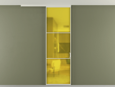 Перегородка Formato вдоль стены на потолок 1 створка