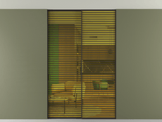 Перегородка Formato внутри проёма скрытое крепление в потолок 2 створки