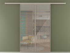 Перегородка Formato вдоль стены 2 створки