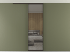 Перегородка Formato вдоль стены на потолок 1 створка