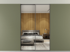 Перегородка Формато внутри проёма скрытое крепление в потолок 2 створки