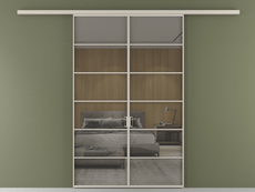 Перегородка Формато вдоль стены 2 створки