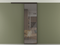 Перегородка Формато вдоль стены на потолок 1 створка