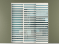 Перегородка Формато внутри проёма 3 створки с синхронным механизмом