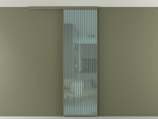 Перегородка Formato вдоль стены на потолок 1 створка