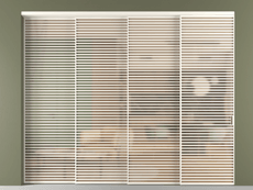 Перегородка Формато внутри проёма 4 створки с синхронным механизмом