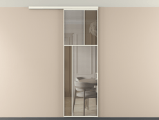 Перегородка Mosaic вдоль стены на потолок одностворчатая