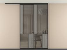 Перегородка Mosaic вдоль стены на потолок телескопик синхро 2