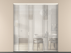 Перегородка Мозаик внутри проёма 3 створки