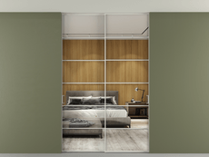 Перегородка Formato внутри проёма двустворчатая со скрытым креплением в потолок