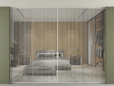 Перегородка Formato внутри проёма четырёхстворчатая со скрытым креплением в потолок