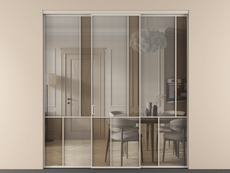 Перегородка Mosaic внутри проёма трёхстворчатая