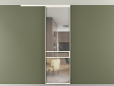 Перегородка Формато вдоль стены на потолок 1 створка