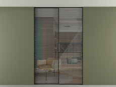 Перегородка Formato внутри проёма скрытое крепление в потолок 2 створки