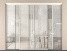 Перегородка Мозаик внутри проёма 4 створки