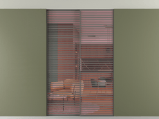 Перегородка Формато внутри проёма скрытое крепление в потолок 2 створки