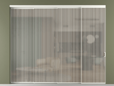 Перегородка Формато внутри проёма 4 створки с синхронным механизмом