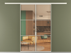 Перегородка Формато вдоль стены 2 створки