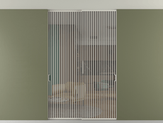 Перегородка Формато внутри проёма скрытое крепление в потолок 2 створки