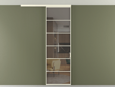 Перегородка Формато вдоль стены на потолок 1 створка