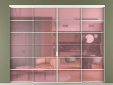 Перегородка Формато внутри проёма 4 створки